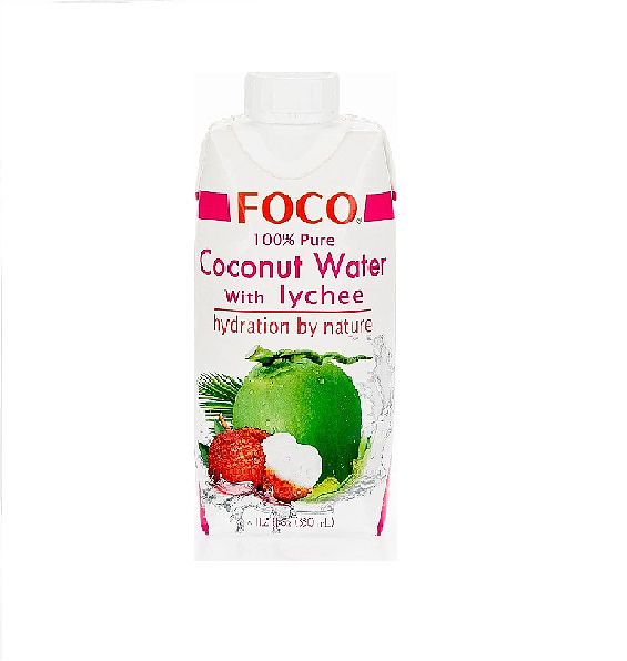 Кокосовая вода "FOCO"с соком личи - 330 мл