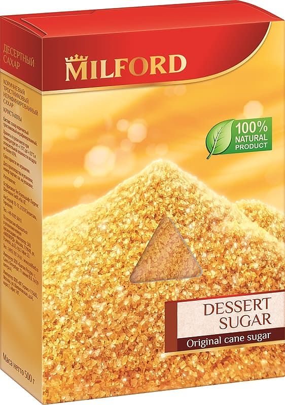 Десертный сахар "Милфорд" тростниковый - 500гр