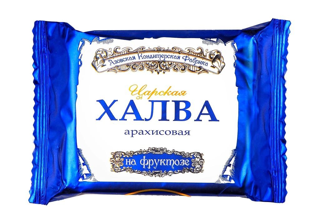 Халва арахисовая на фруктозе "Царская" Азовская КФ - 180г