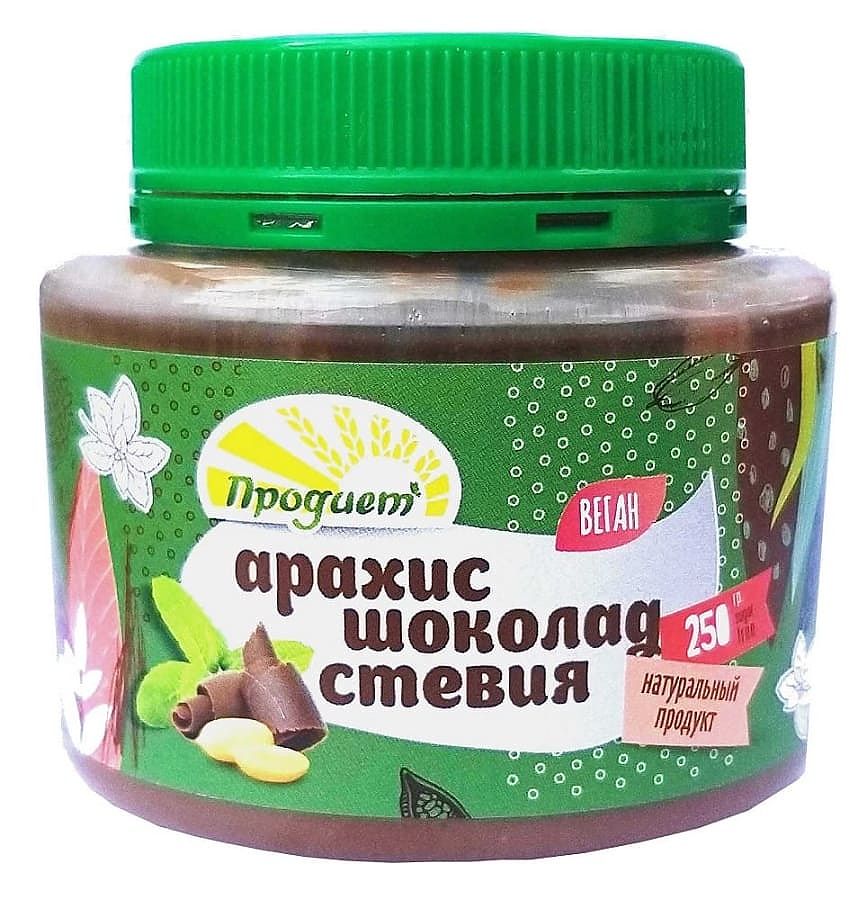 Паста "Продиет" арахис-шоколад (со стевией) - 250гр