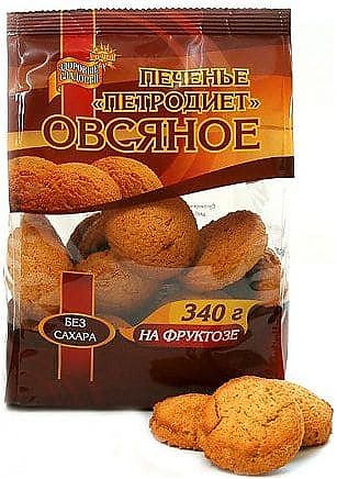 Печенье "Петродиет" овсяное на фруктозе - 340гр