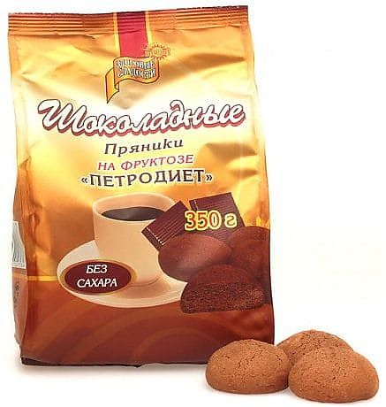 Пряники "Петродиет" шоколадные на фруктозе - 350гр