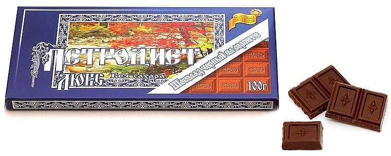 Шоколад "Петродиет" черный на сорбите "Люкс" - 100гр